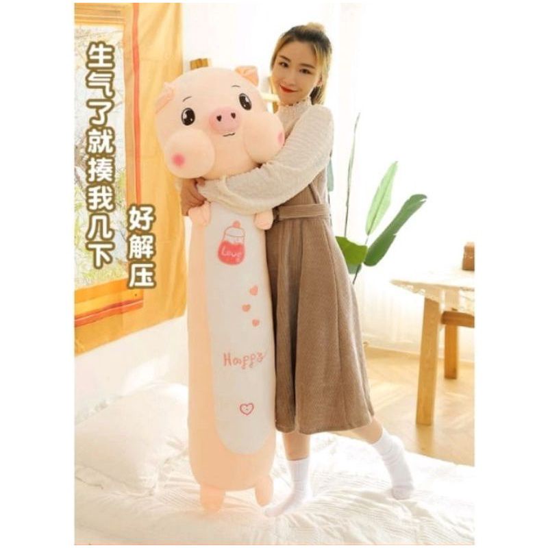 Guling Boneka Babi Ukuran -/+60cm Mimi The Little Pig Boneka Guling Babi