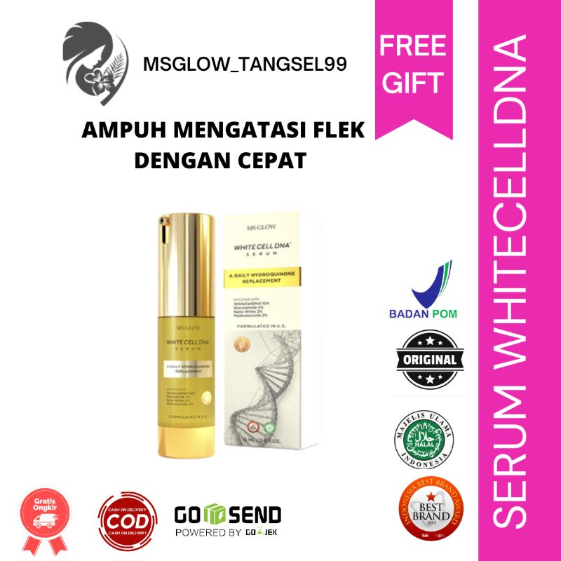 Jual MS GLOW WHITE CELL DNA SERUM CREAM FLEK PENCERAH WAJAH ORIGINAL ...