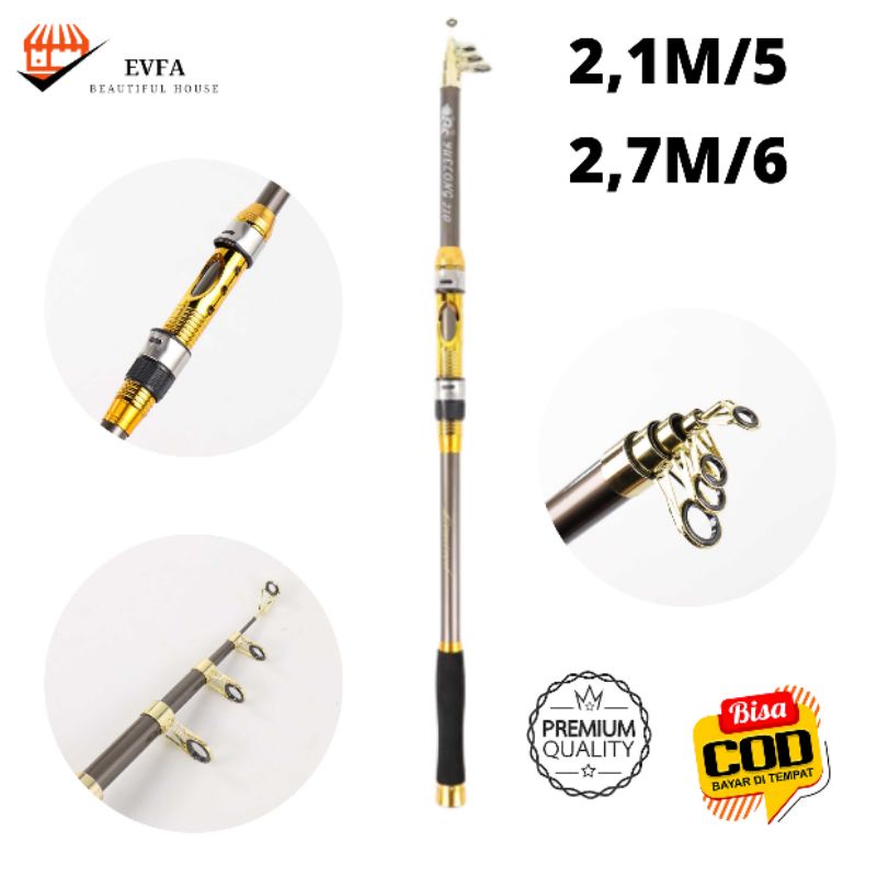 Jorang pancing antena portable carbon fiber rod