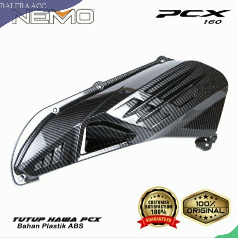 Cover tutup filter hawa udara New PCX 160 2021 carbon nemo