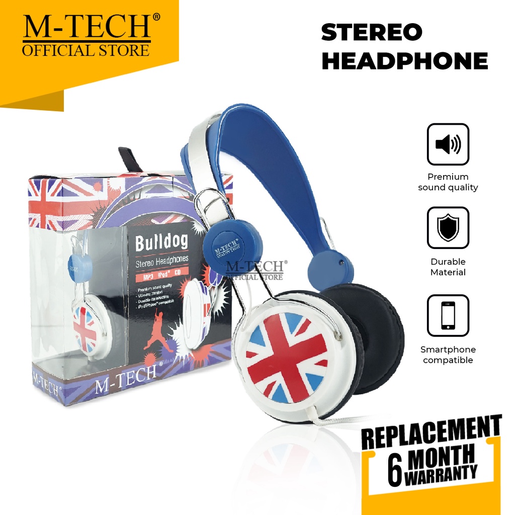 M-Tech Original Headset Stereo Bass Bulldog