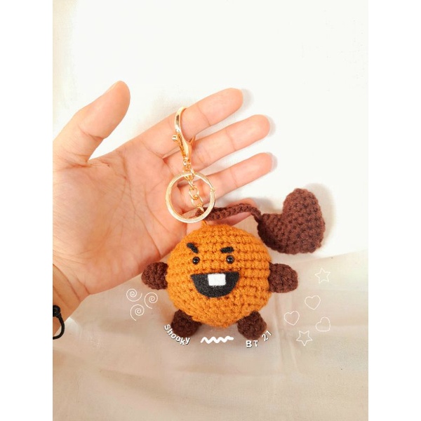 Jual BTS crochet Shooky/Keychain Shooky Suga BTS/Gantungan Kunci Rajut