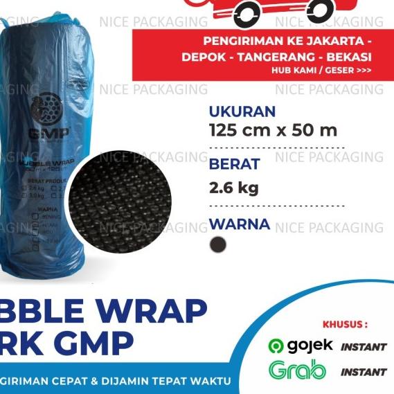 

[GMP 2,6Kg] Plastik Bubble Hitam uk125cm x 50Mtr / bubble wrap / gmp