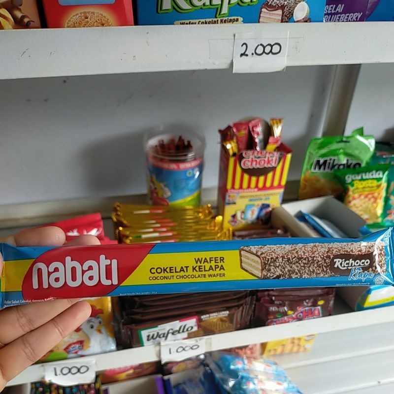 nabati wafer cokelat kelapa 1000an 14 gram