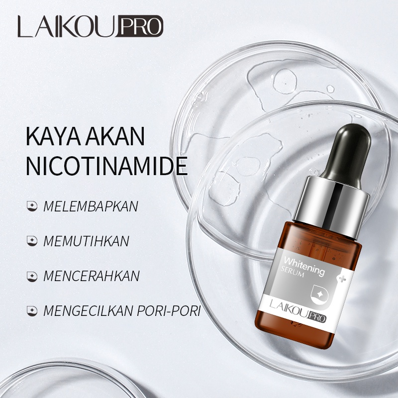 LAIKOU PRO Serum Mencerahkan Memudarkan Flek Esensial Mengencangkan Pori-pori 12ml