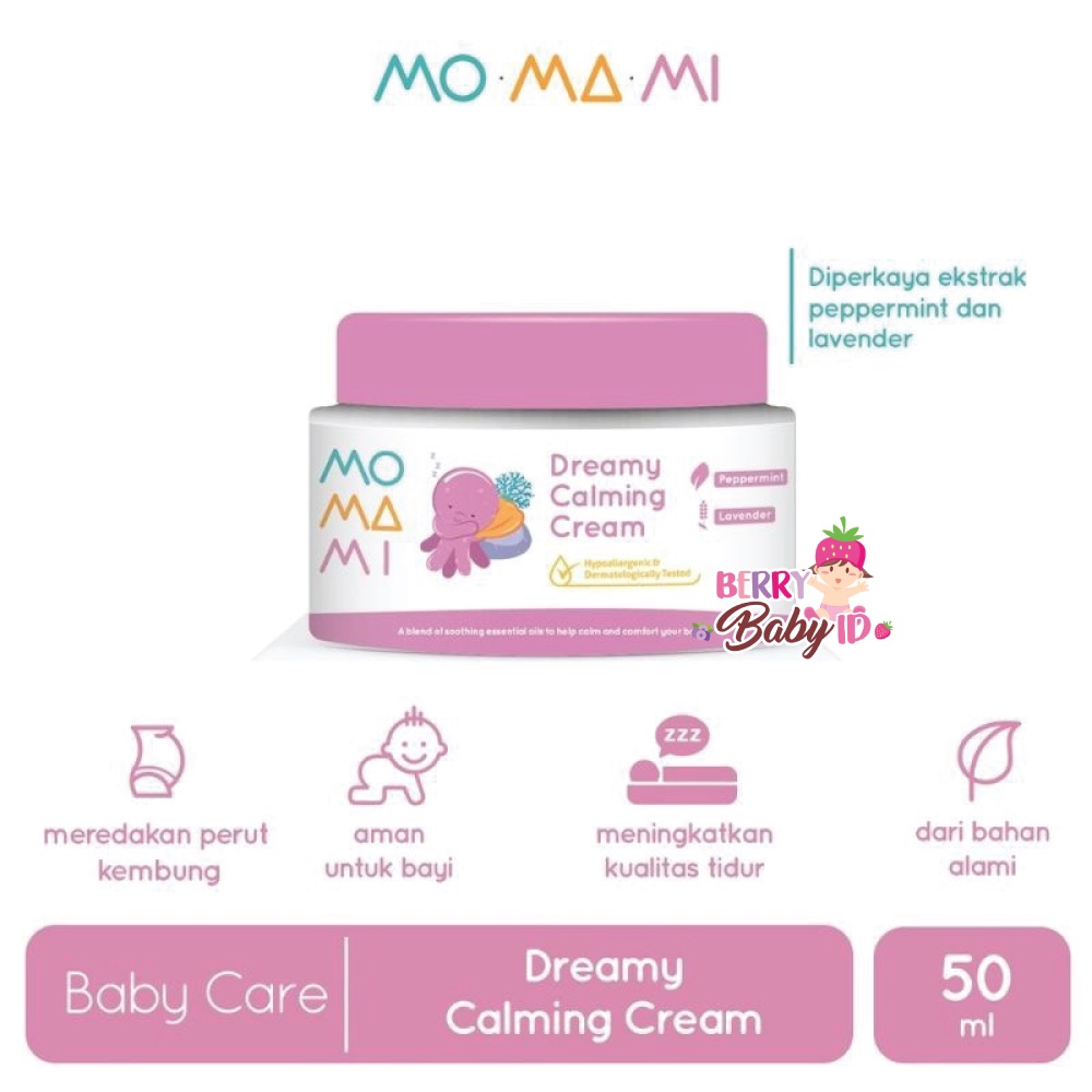 Momami Dreamy Calming Cream Pereda Perut Kembung Bayi 50 gr Mo Ma Mi Berry Mart