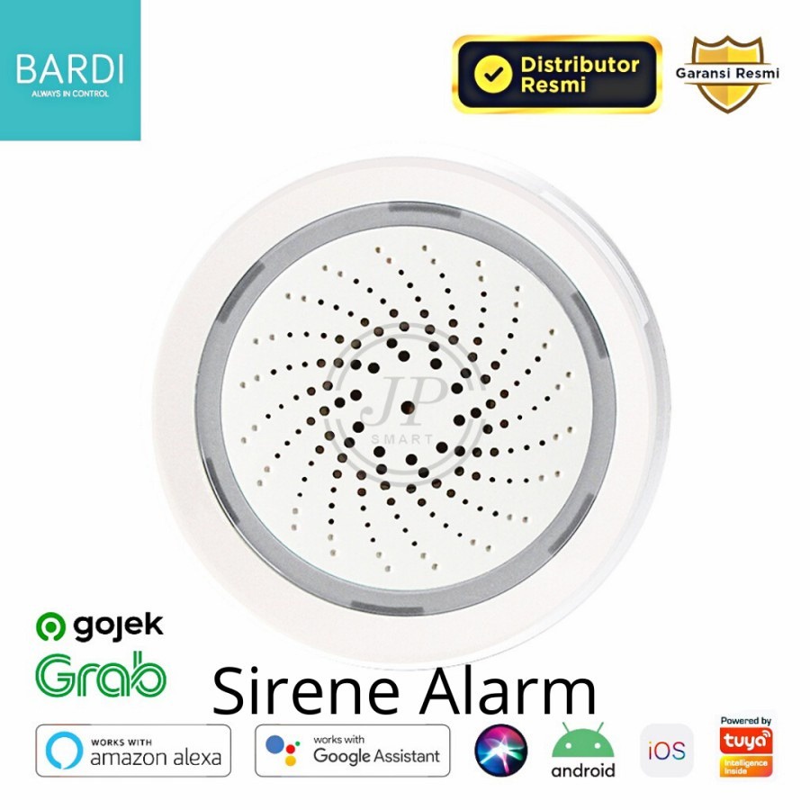 Bardi Smart Home Wifi Siren Loud Alarm Android/iOS Support 90dB Loud Alarm &amp; 10 Alarm Ringtones