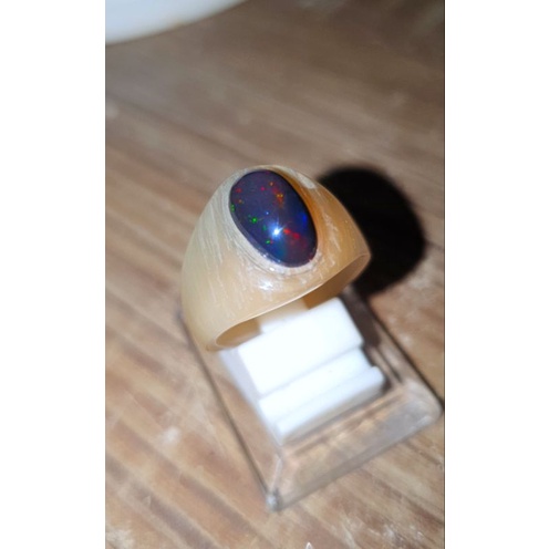 cincin kalimaya black opal solid full jarong