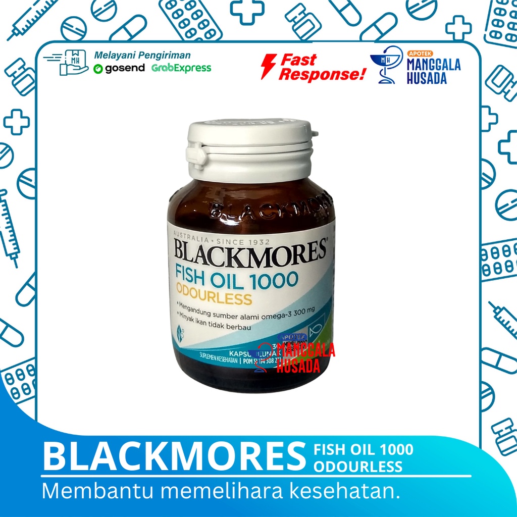 BLACKMORES FISH OIL 1000 ODOURLESS @ 30 KAPSUL