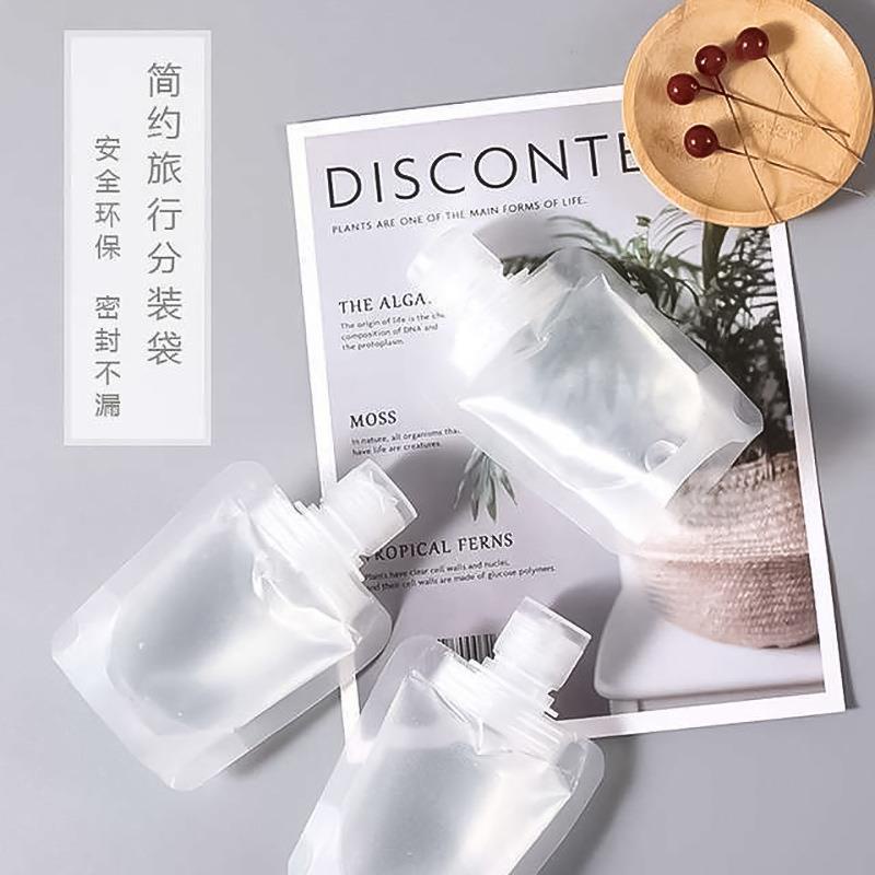 T&amp;Y Travel Pouch Botol Refill Transparan Shower Gel Shampoo Portable Botol Refill Tempat Sabun Cair Travel Plastik Fliptop Travel Organizer Murah