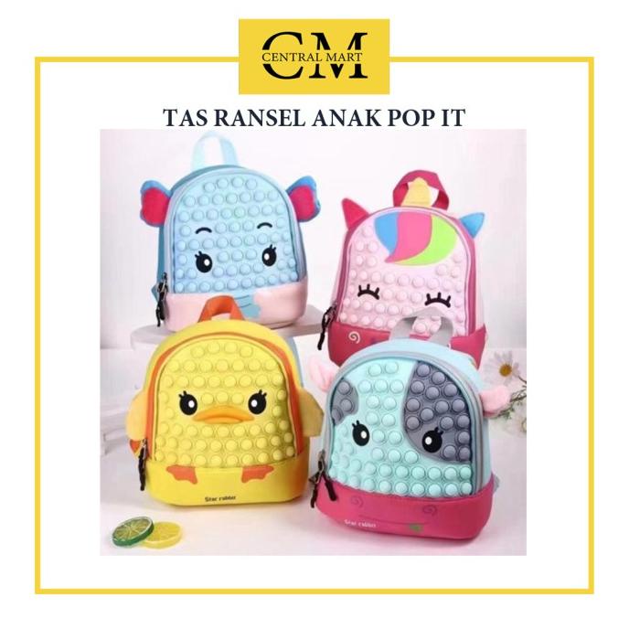 TAS RANSEL SEKOLAH ANAK POP IT / TAS SEKOLAH ANAK TK KARAKTER