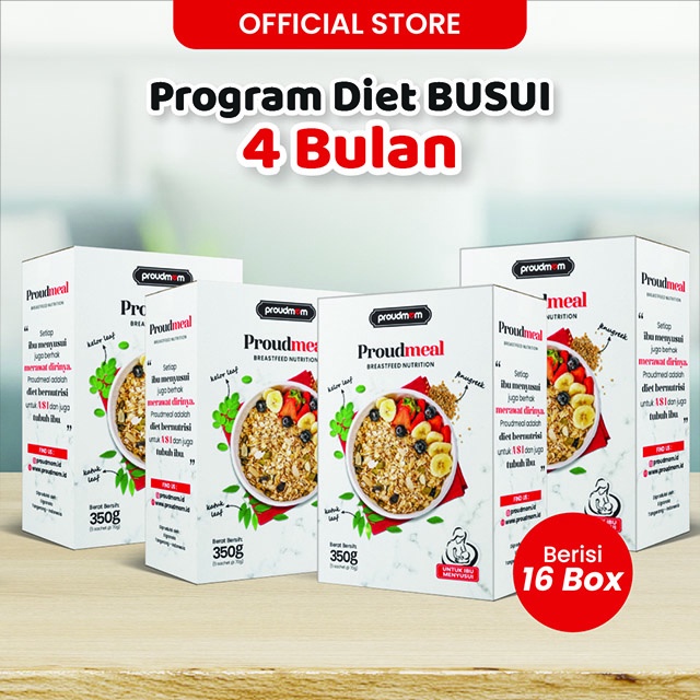 Program Diet Busui ( Paket 4 BULAN ) - Pengganti Sarapan Sehat u/ Turun Berat Badan - PROUDMEAL ASI BOOSTER