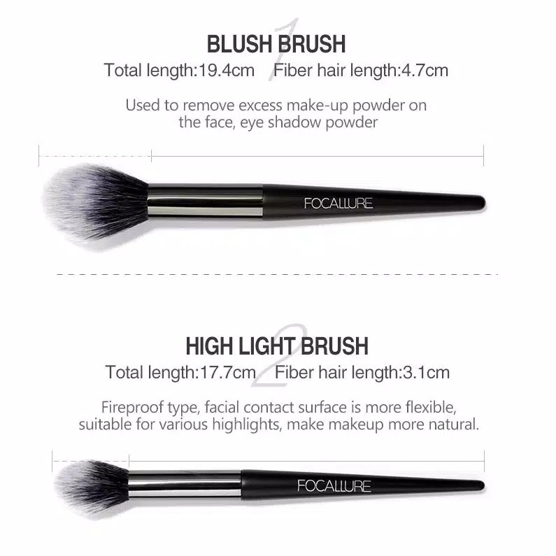 FOCALLURE FA70 Brush Set 6 PCS &amp; 10 PCS Professional Makeup Brush Tools Original