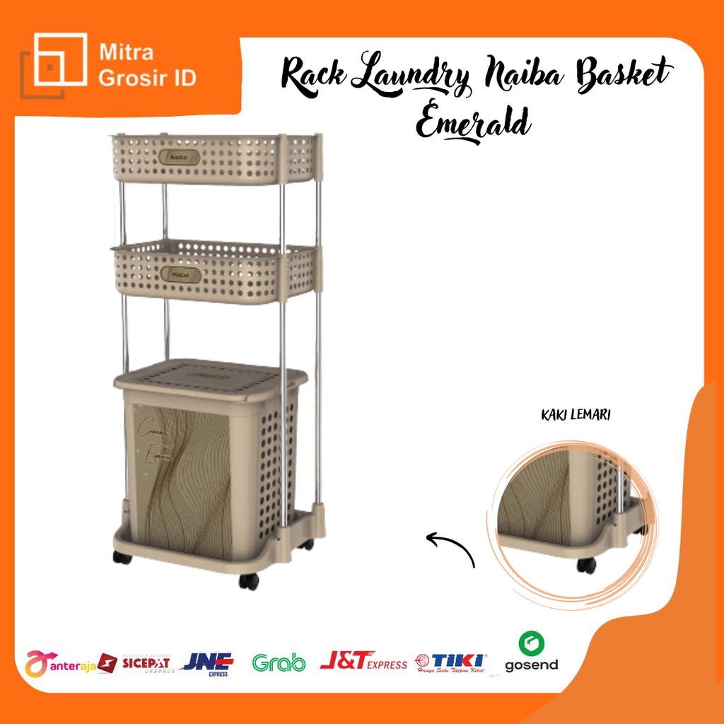 RACK LAUNDRY NAIBA BASKET EMERALD/