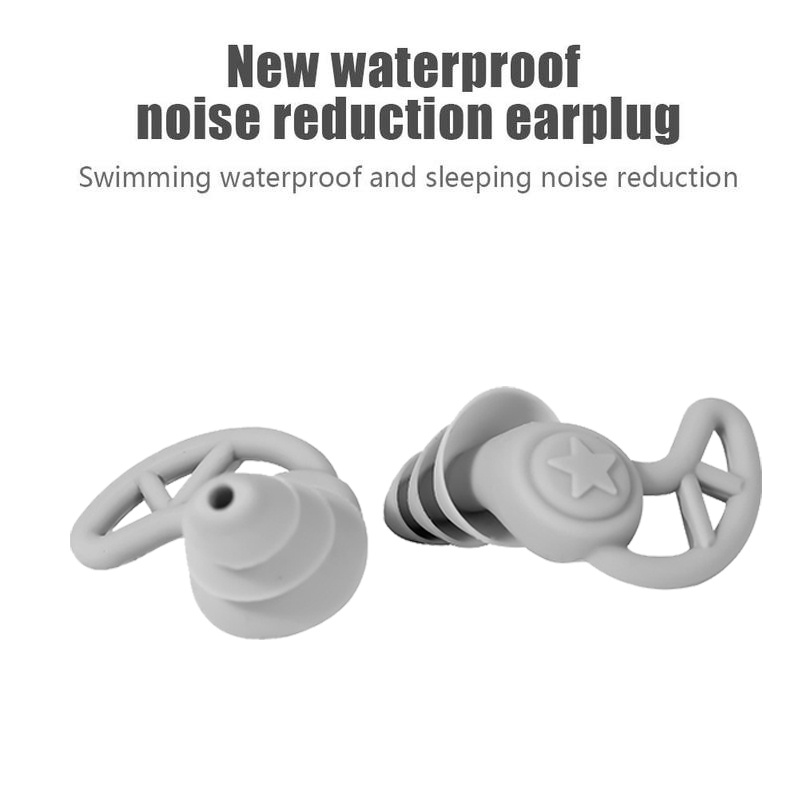 Penyumbat Telinga 3 Layers Earplugs Silicone Earplugs Noise Reduction Sleeping Earplugs Tidur Peredam Suara Nyaman