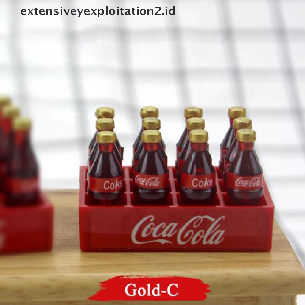 Mainan Miniatur Minuman Coke Skala 1: 12 Untuk Aksesoris Dapur Rumah Boneka