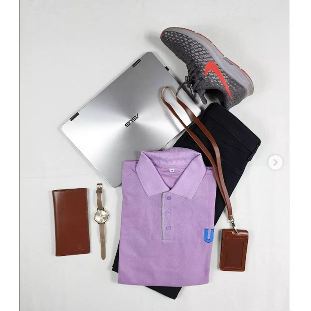 Kaos polo lengan pendek Ungu Universitas Terbuka Pria/Wanita