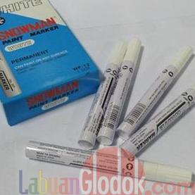 

SPIDOL PERMANENT PAINT MARKER SNOWMAN PUTIH Isi 12 PCS
