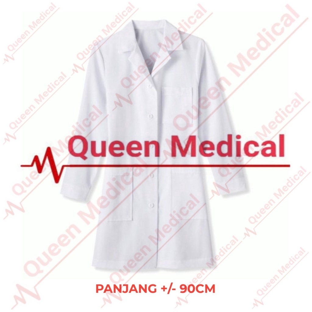 Jas Lab/Baju laboratum - Praktikum Sekolah SMP SMA (LENGAN PANJANG)