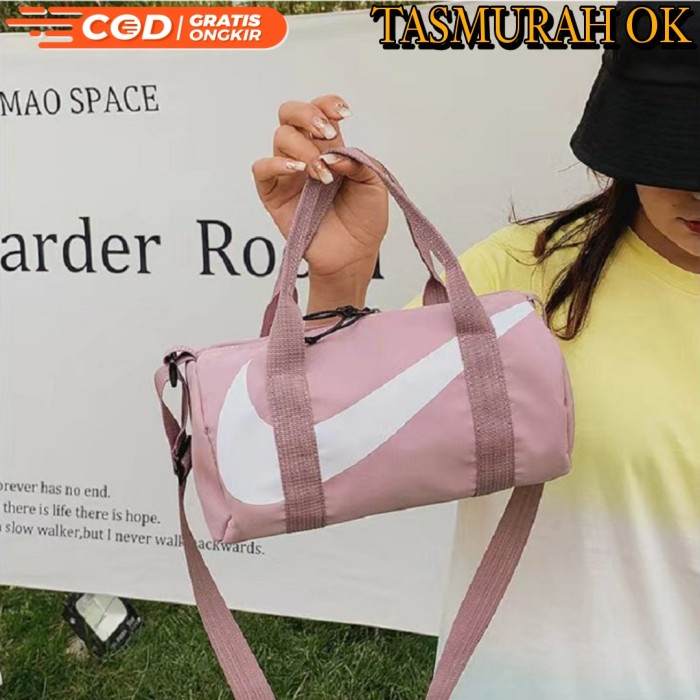 Tas Gym Tas Selempang Kanvas Wanita Olahraga Yoga Gym Renang Sport Bag Import