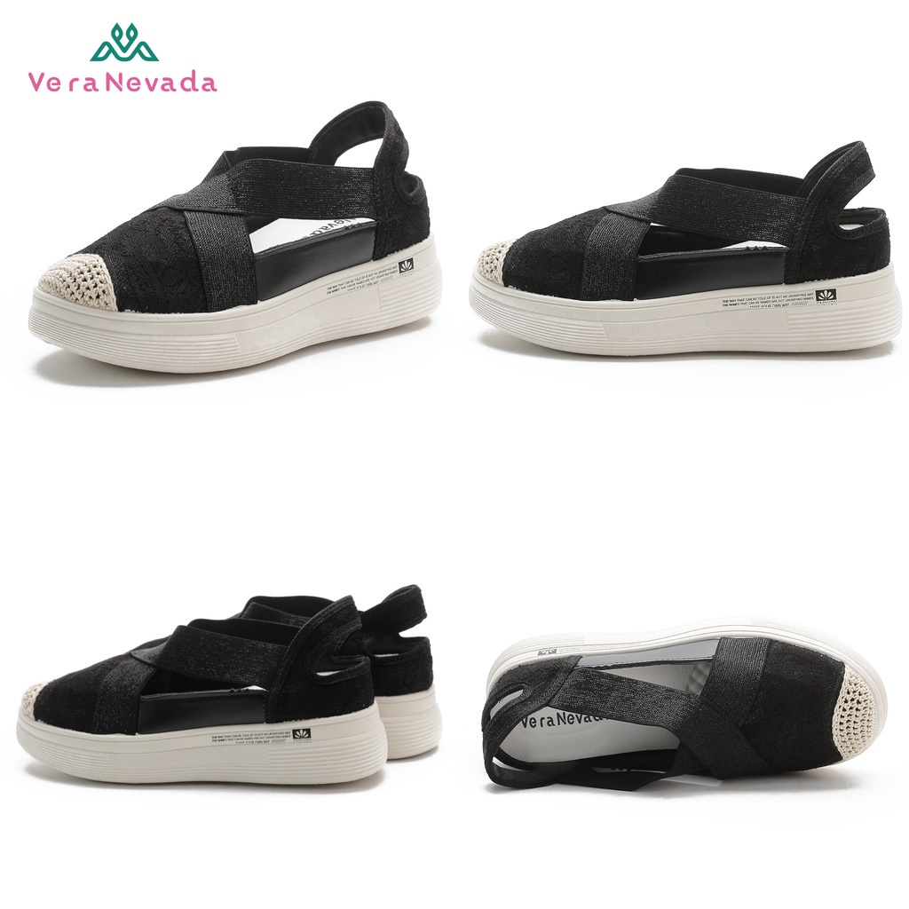 Ivony Seivona - VN1152 Vera Nevada Janice Sepatu Wedges Brokat Wanita Shoes