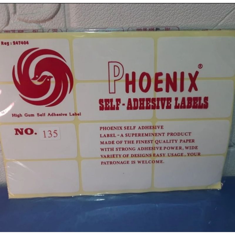 

Sticker Label / Label Harga No. 135 Phoenix (34 x 67 mm)