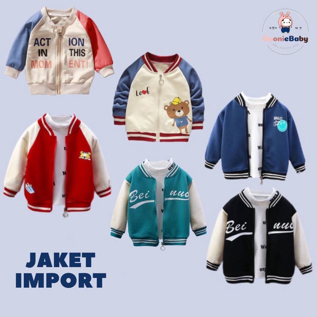 Boonie - Jaket Anak Laki Laki / Jaket Anak Perempuan / Jaket Unisex / Jaket Bayi / Hoodie anak Import PART 1