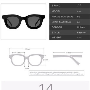 GO! KC914 Kacamata Unisex Fashion Anti Radiasi Bingkai Persegi Kaca Mata High Quality Sunglasses Murah Import