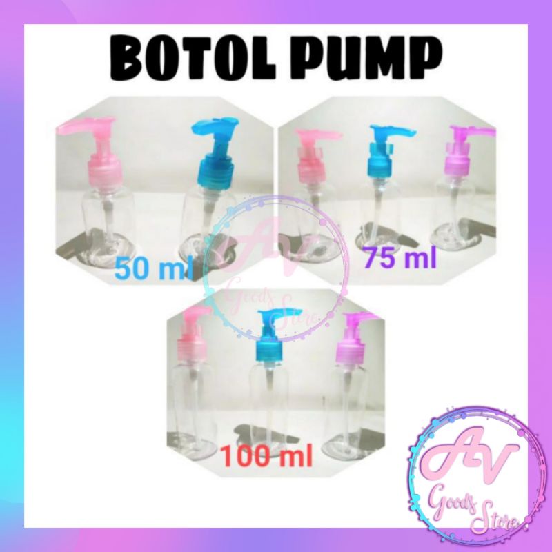 botol pump / botol push / botol pump 50ml / botol pump 75ml / botol pump 100ml