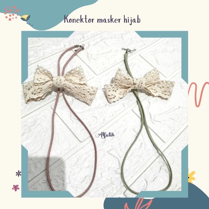 KONEKTOR HIJAB MASKER/KONEKTOR HIJAB PITA/TALI MASKER HIJAB KONEKTOR/KONEKTOR HIJAB/TALI MASKER