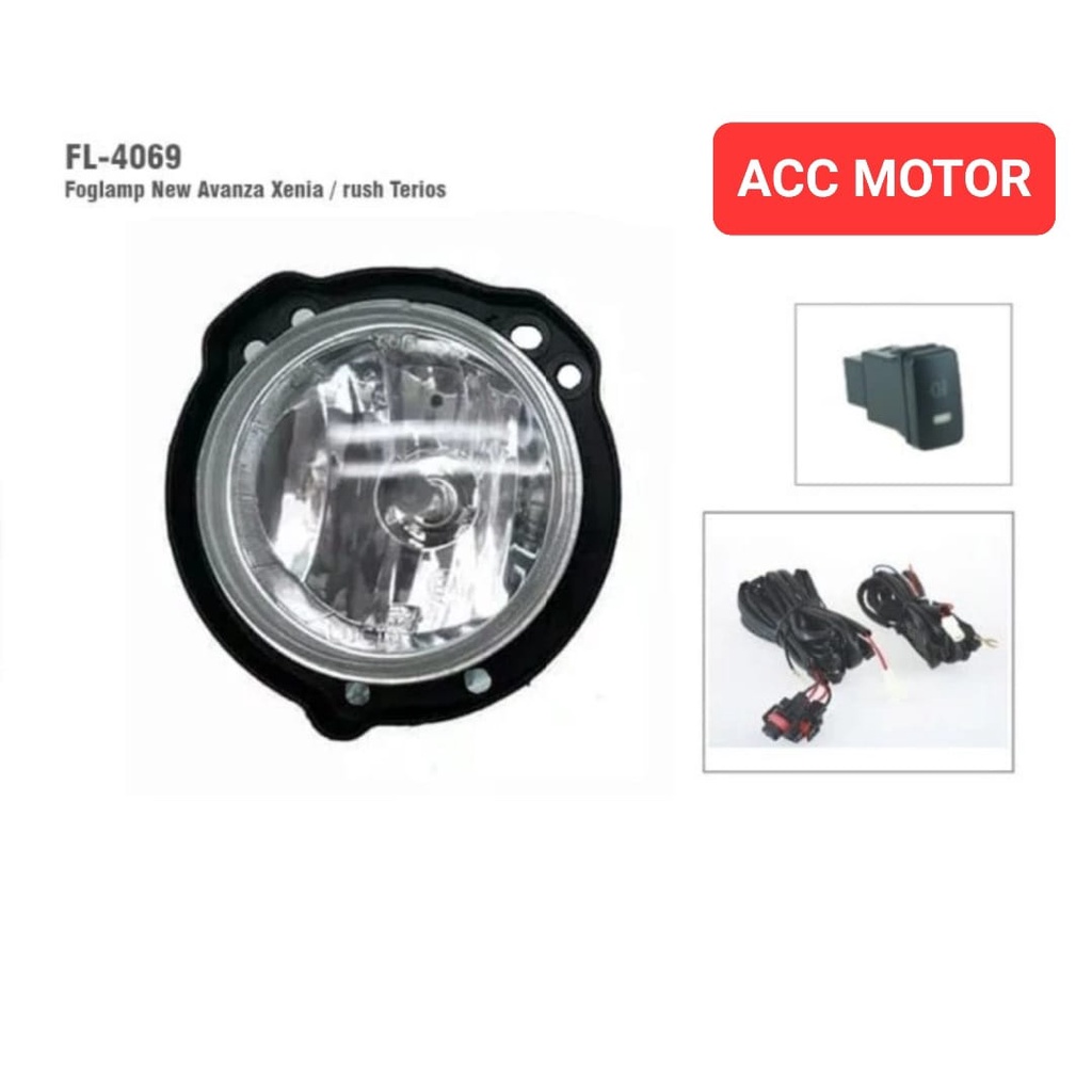 Lampu Kabut Foglamp Set Toyota Agya - Daihatsu Ayla Kaca