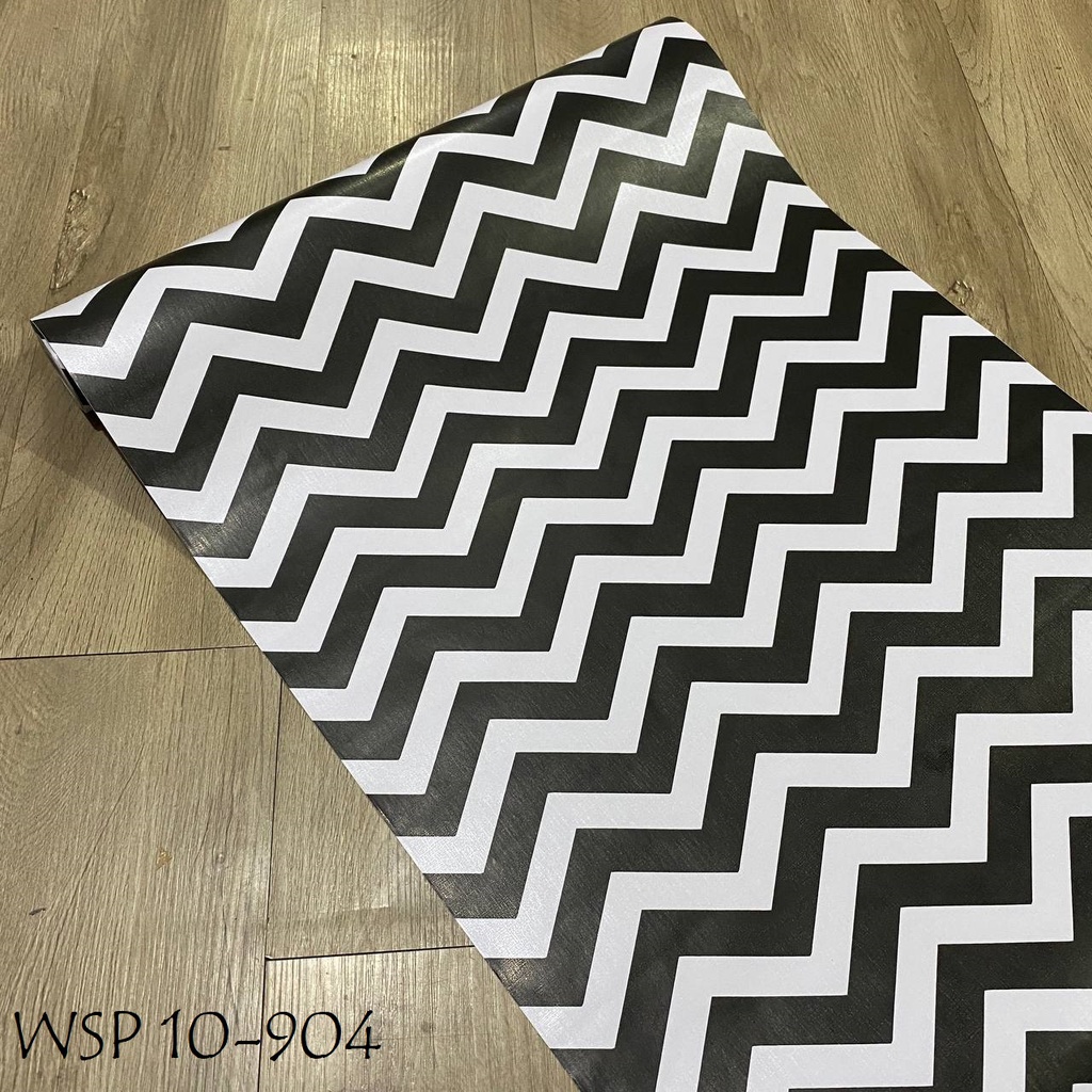 Wallpaper Sticker Dinding Motif Geometris Garis Segitiga 10m Dekorasi Ruang Tamu Kamar