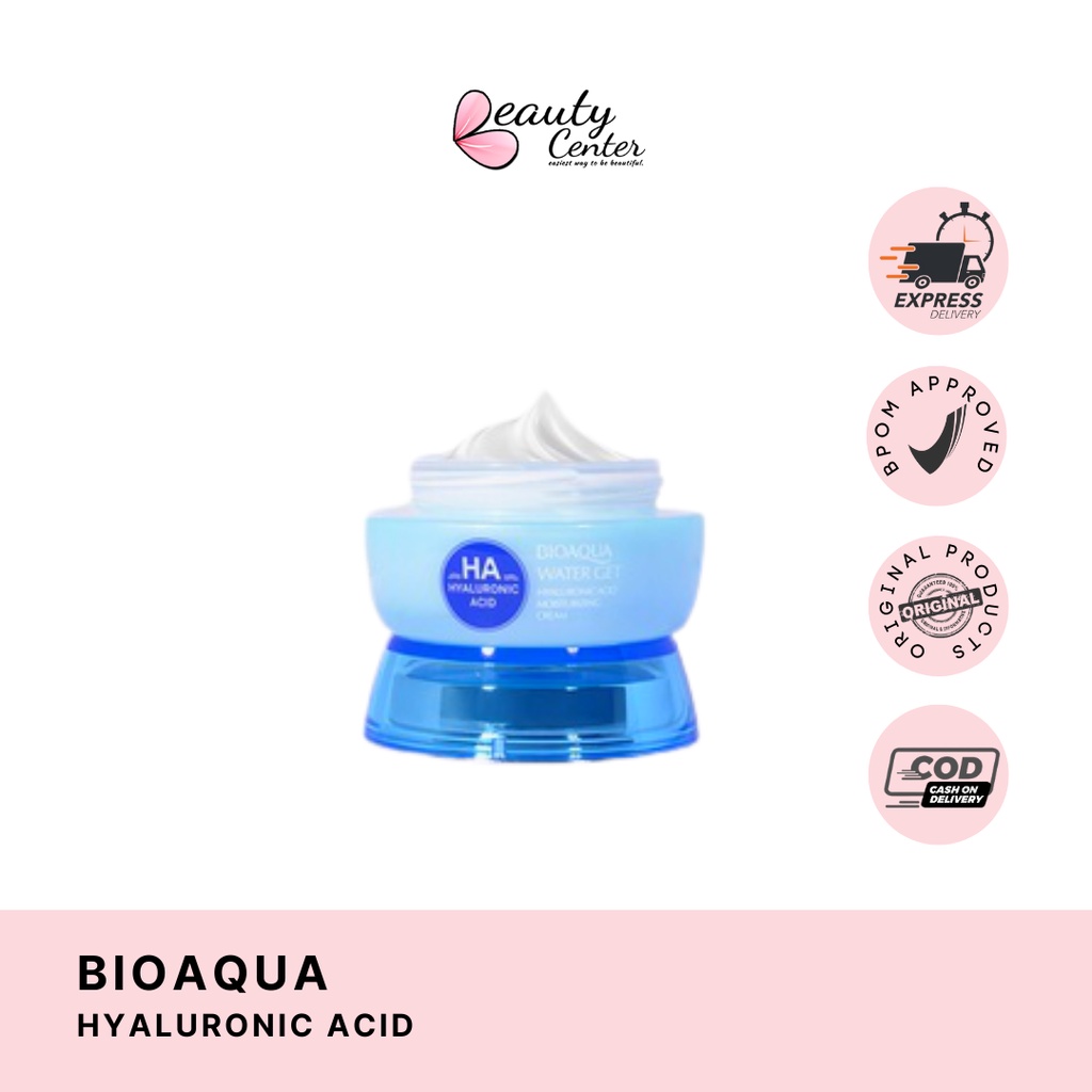 Jual BIOAQUA Hyaluronic Acid Moisturizing Cream 50gr BPOM // Sebagai Day & Night Cream Bioaqua