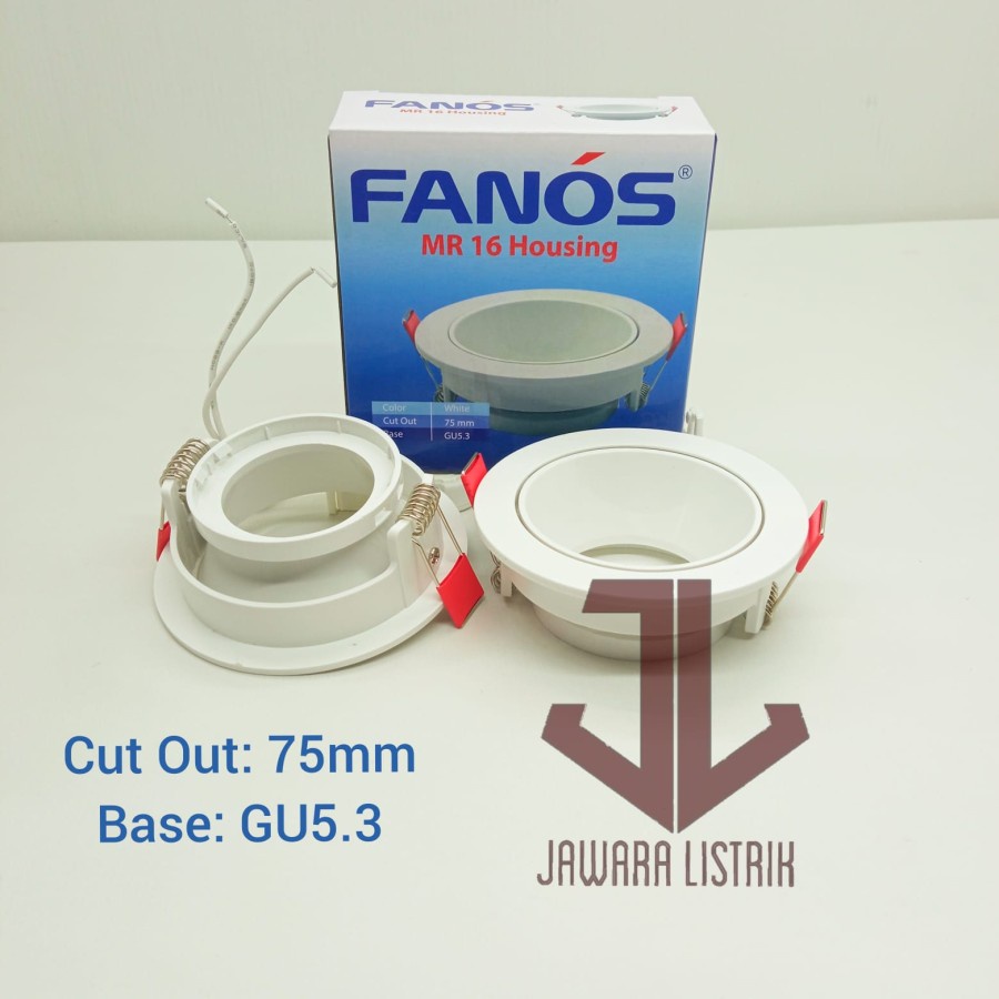 FANOS MR 16 HOUSING WHITE