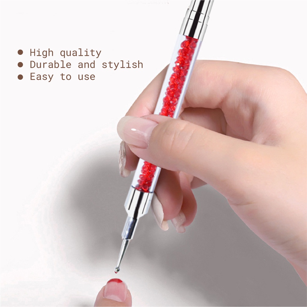 【 COD 】Set&amp;Pcs Kuas nailart 4d carving brush kuas kuku silikon/ donpen 2fungsi nail art tools