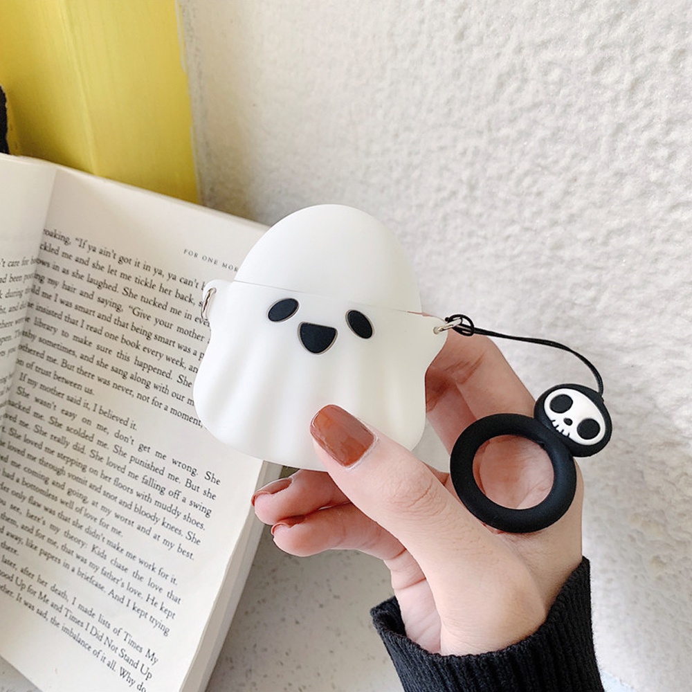 Casing Kerangka Mimpi Buruk Hantu Mengerikan Kompatibel Untuk Airpods1 2 3rd Case Kompatibel Untuk AirPods Pro 2case Earphone Case Cover Pelindung