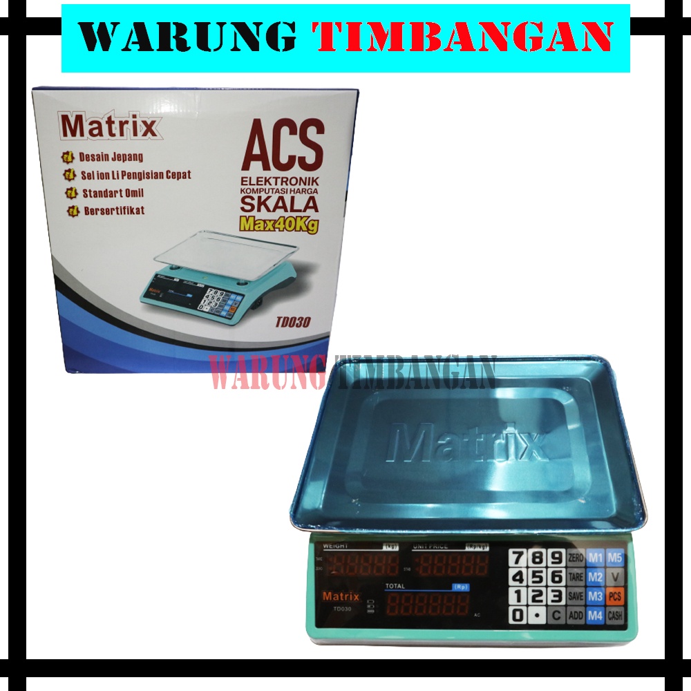 Timbangan Digital 30KG (40kg) Matrix-TD030 dan Nankai-40Kg Double Display Anti Air, Garansi 1 Tahun