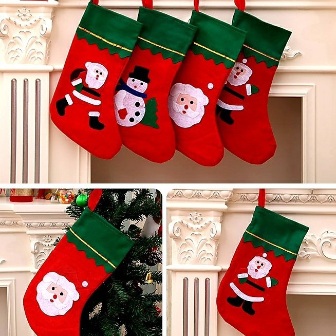 Kaos kaki santa claus besar Gantungan Hiasan Pintu Natal