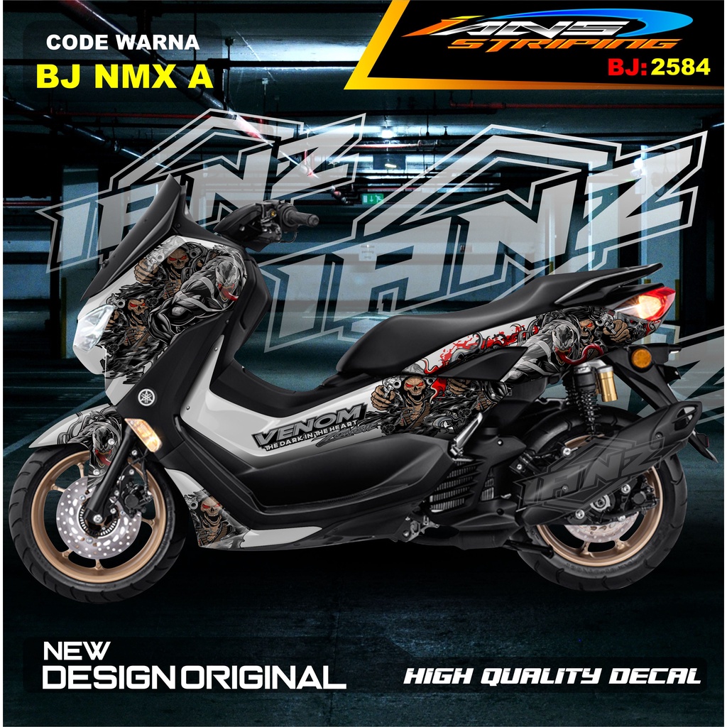 DECAL STIKER NMAX FULL BODY ANIMASI VENOM / STICKER VARIASI ALL NEW NMAX TERBARU  / STICKER NMAX OLD