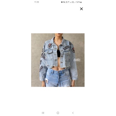 jeans crop amr preloved