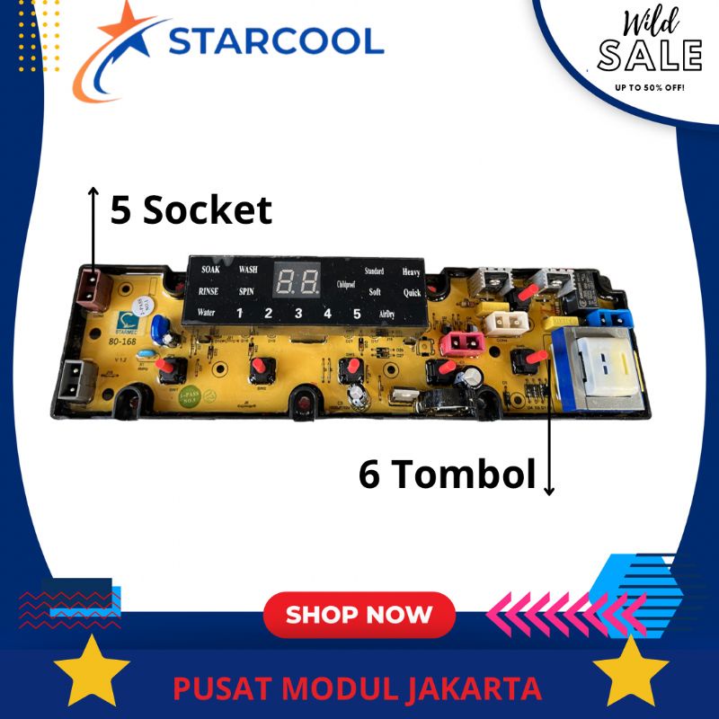 modul pcb mesin cuci daimitsu DIW 959 / DIW 958 / DIW 957 Fuzzy Logic