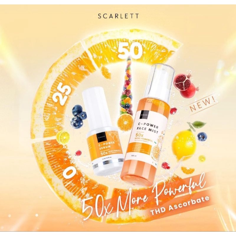 SCARLETT C POWER COMBO SERUM DAN FACE MIST