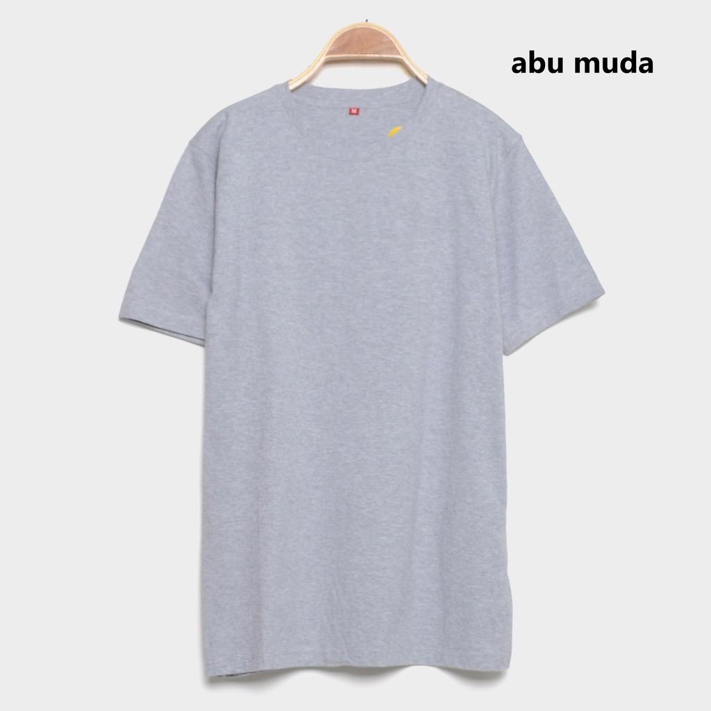 Kaos polos seragam Misty Abu Muda cotton combed 30s lengan pendek