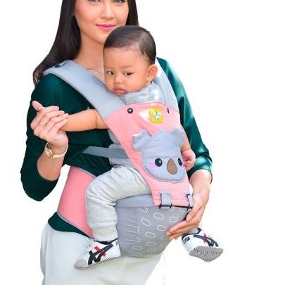 Baby Joy Gendongan Bayi Depan Baby Joy - Baby Joy Hipseat Kokoa Series - Merah Muda