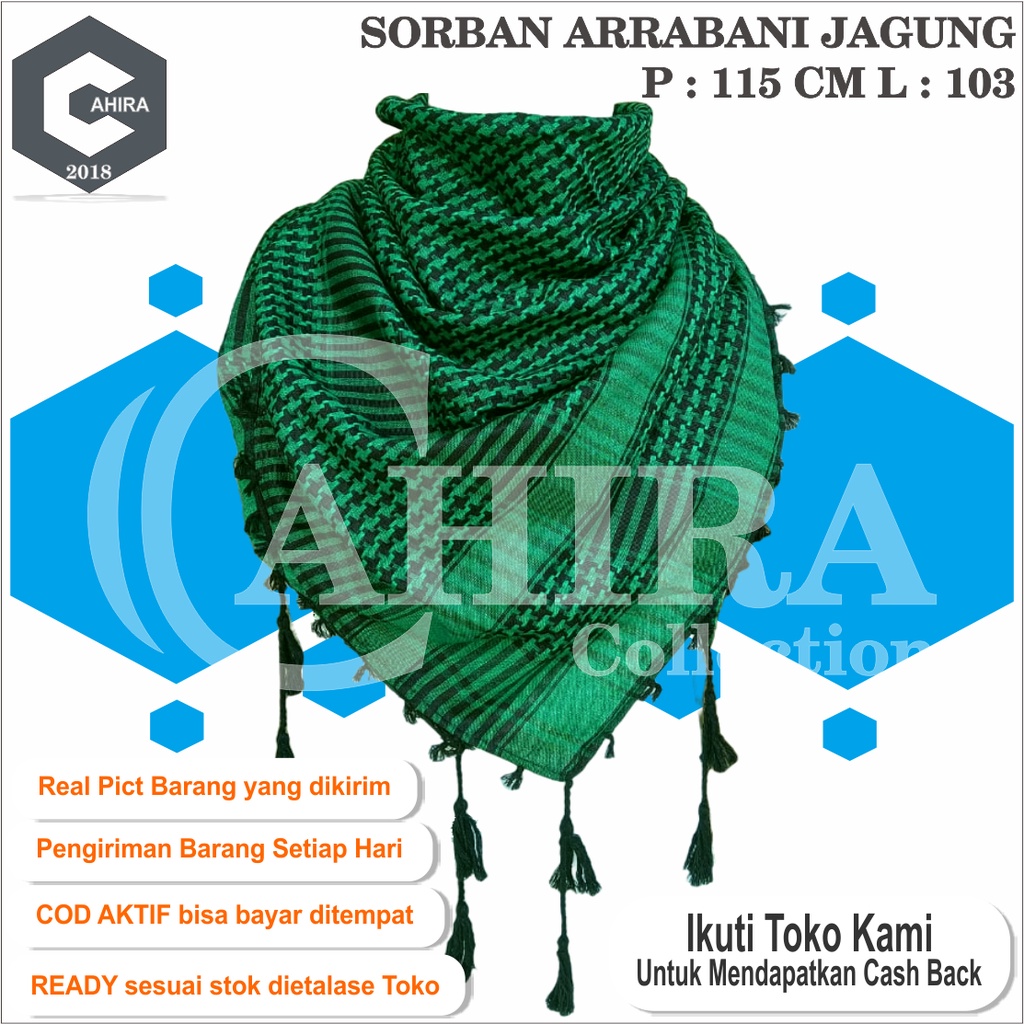 SORBAN HAJI SURBAN TENUN TACTICAL AR-RABANI MOTIF JAGUNG