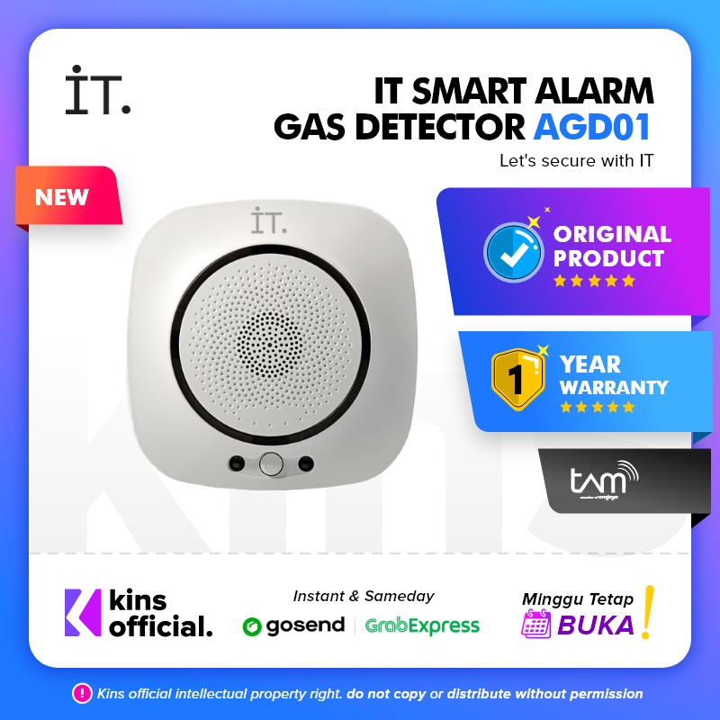 IT Smart Gas Detector - Alarm Deteksi Kebocoran Gas Tangki LPG CO2