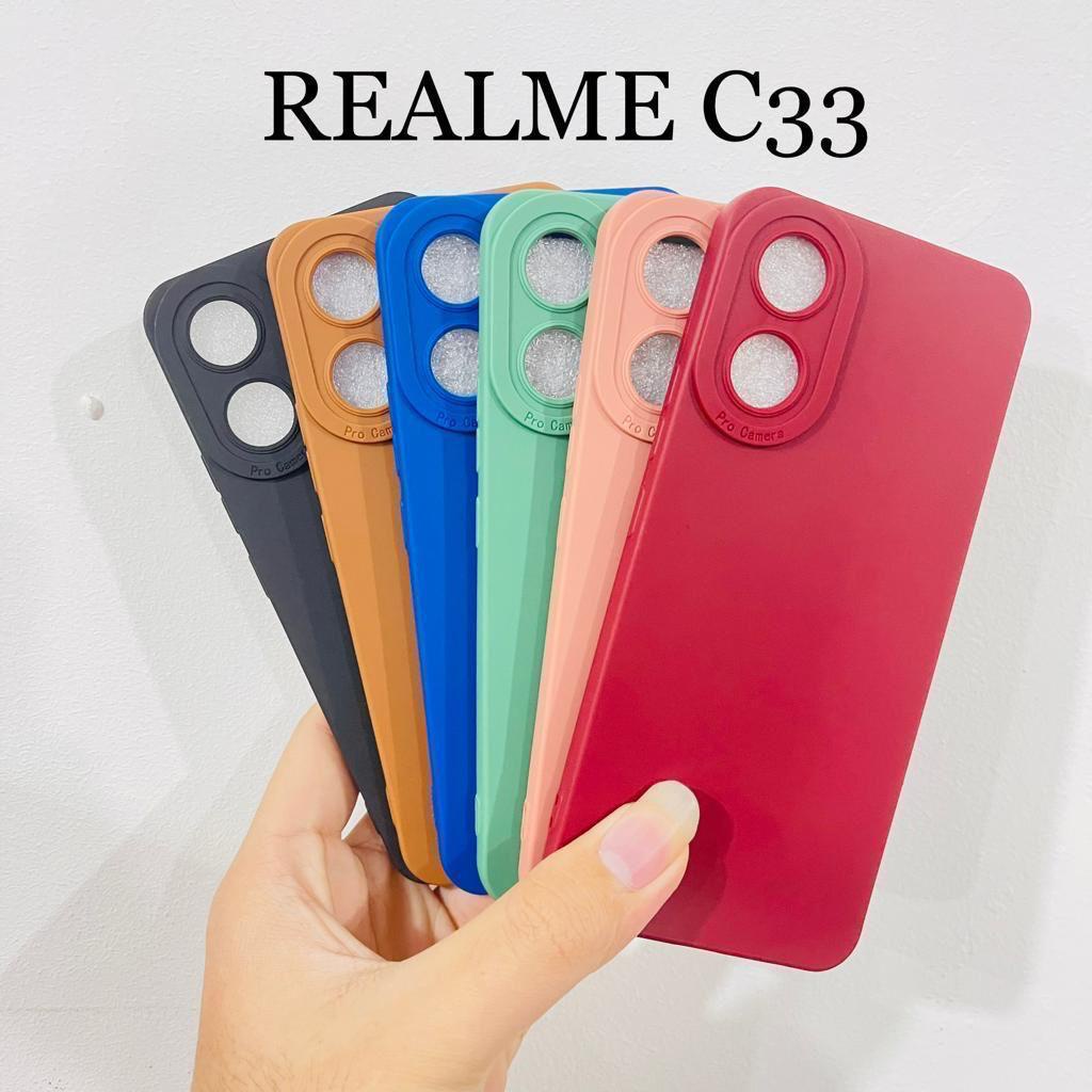 softcase macaron realme c33 tpu matte case macaron