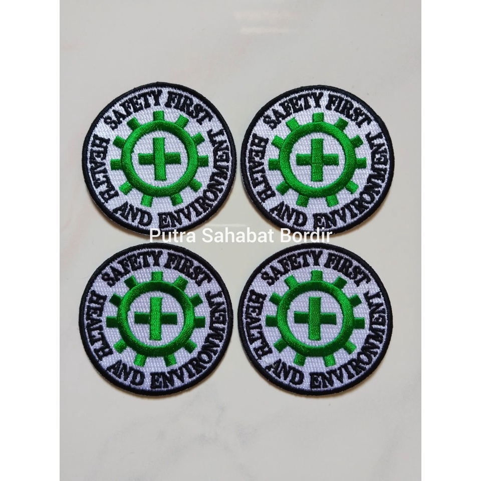 Patch | Logo Bordir Safety First Bulat