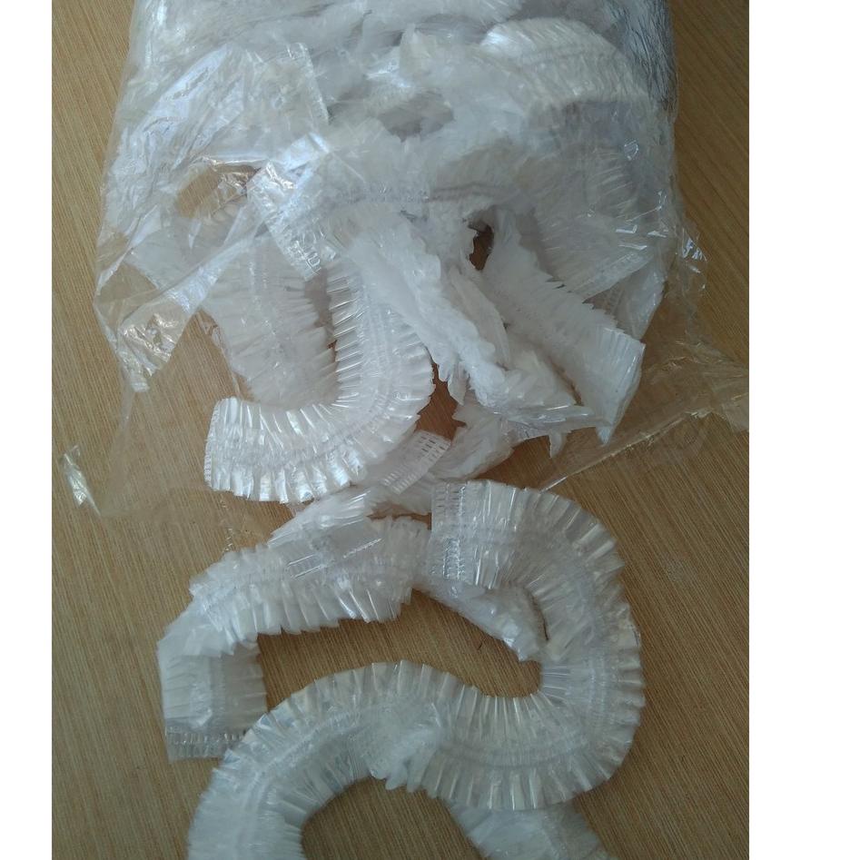Terbaru hair cap plastik per pak /nurse cap/penutup kepala plastik/penutup rambut semir