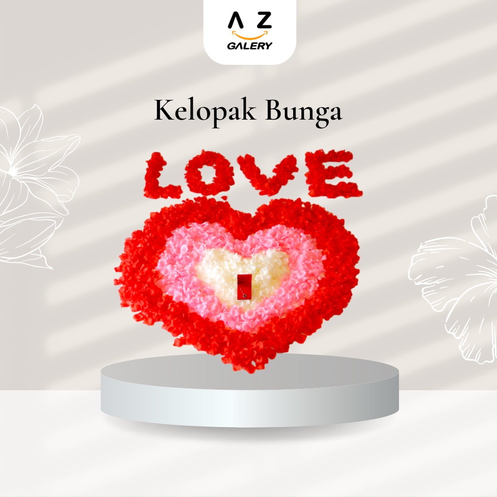 Kelopak Bunga Mawar Plastik 1 Pack ± 1100 Helai  Bunga Mawar Tabur Wedding Artificial Rose Petals PBP126 Azgalery